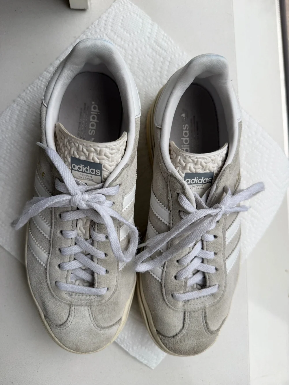 adidas Gazelle Platform Sneakers in gray